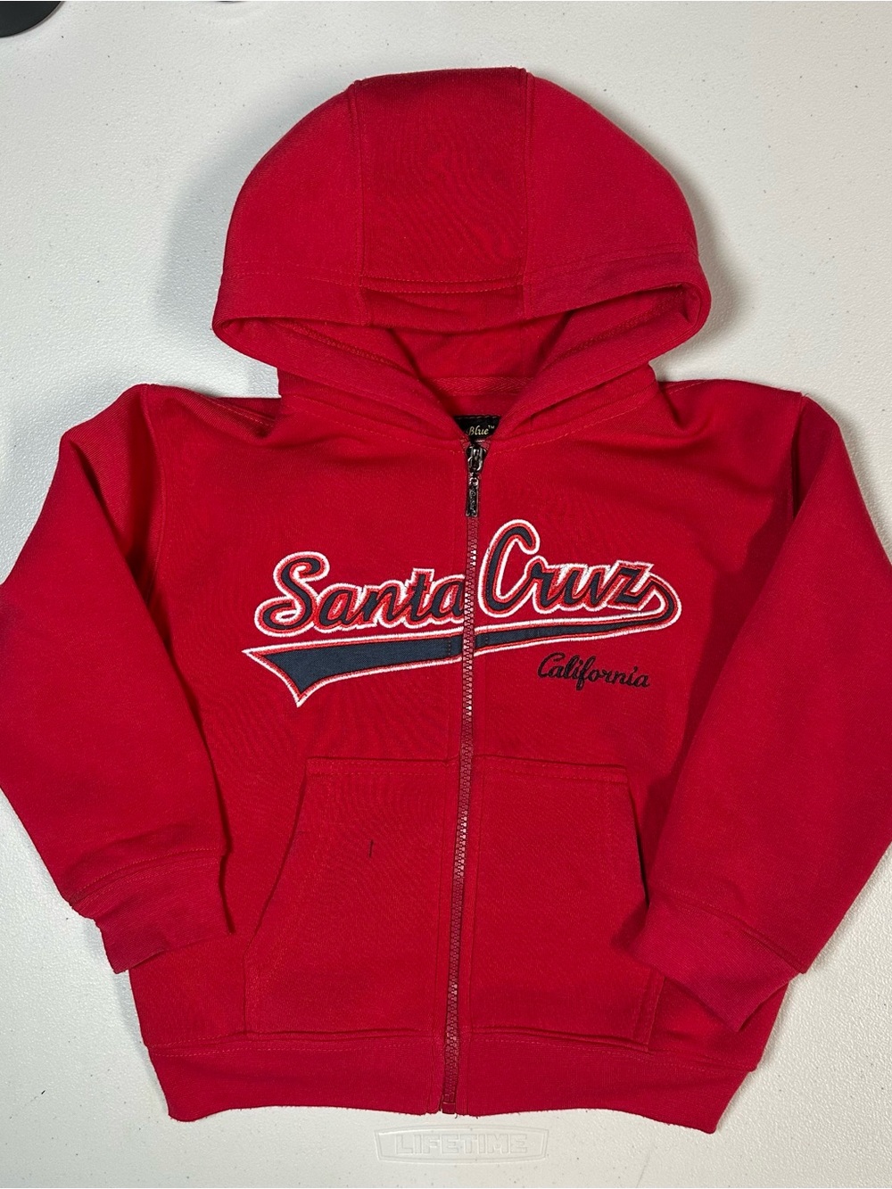 Santa Cruz Skateboards Red Kids Full-Zip Hooded Sweatshirt